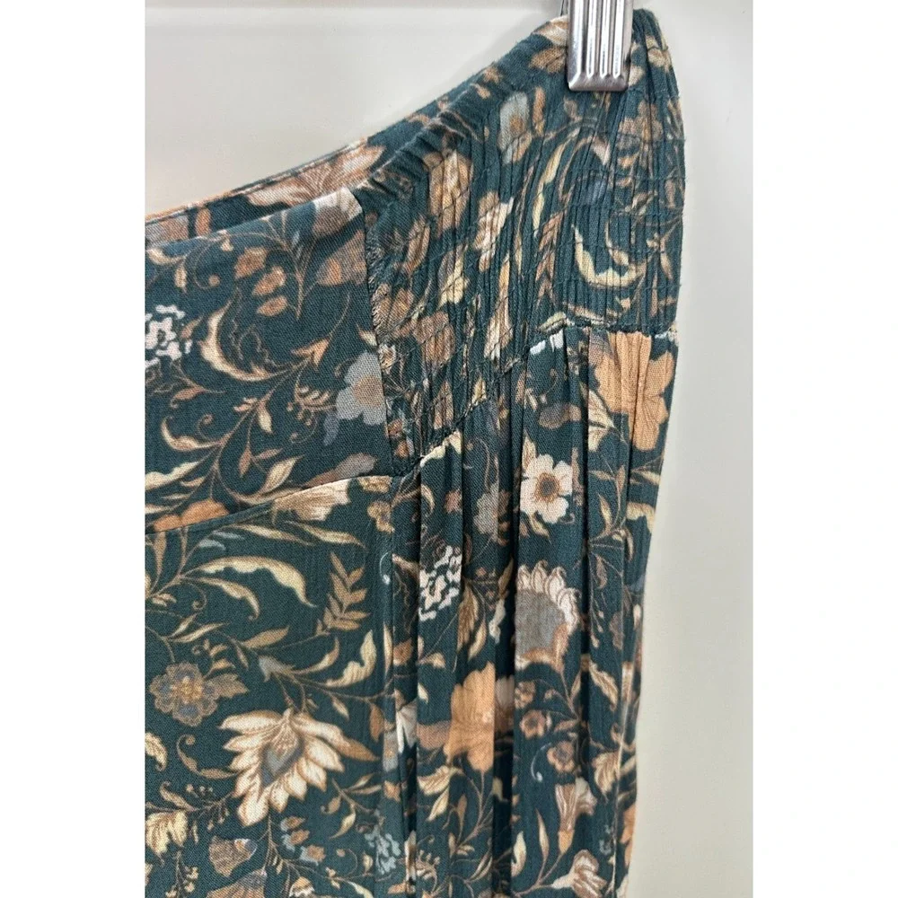 Easel Wide Leg Ruffle Pull On Elastic Waist Pant Floral Small Boho Beachy Resort - Picture 6 of 16